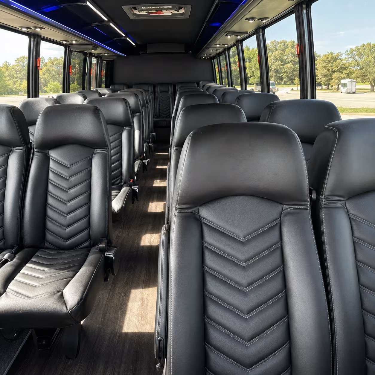 mesquite 25 passenger minibus interior