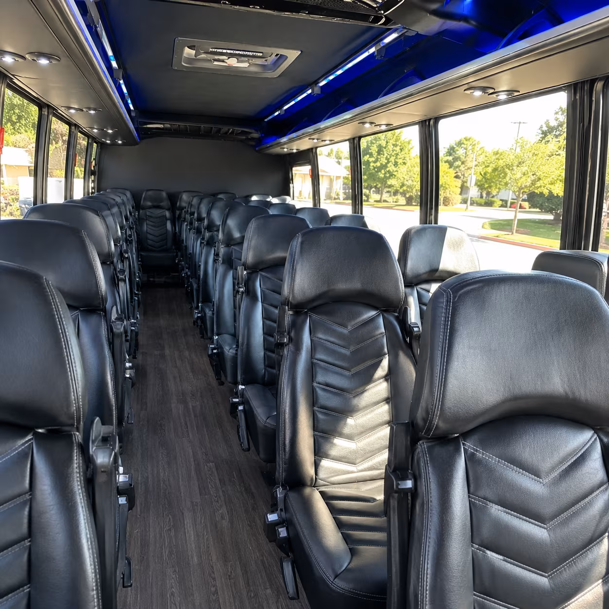 mesquite 28 passenger minibus interior