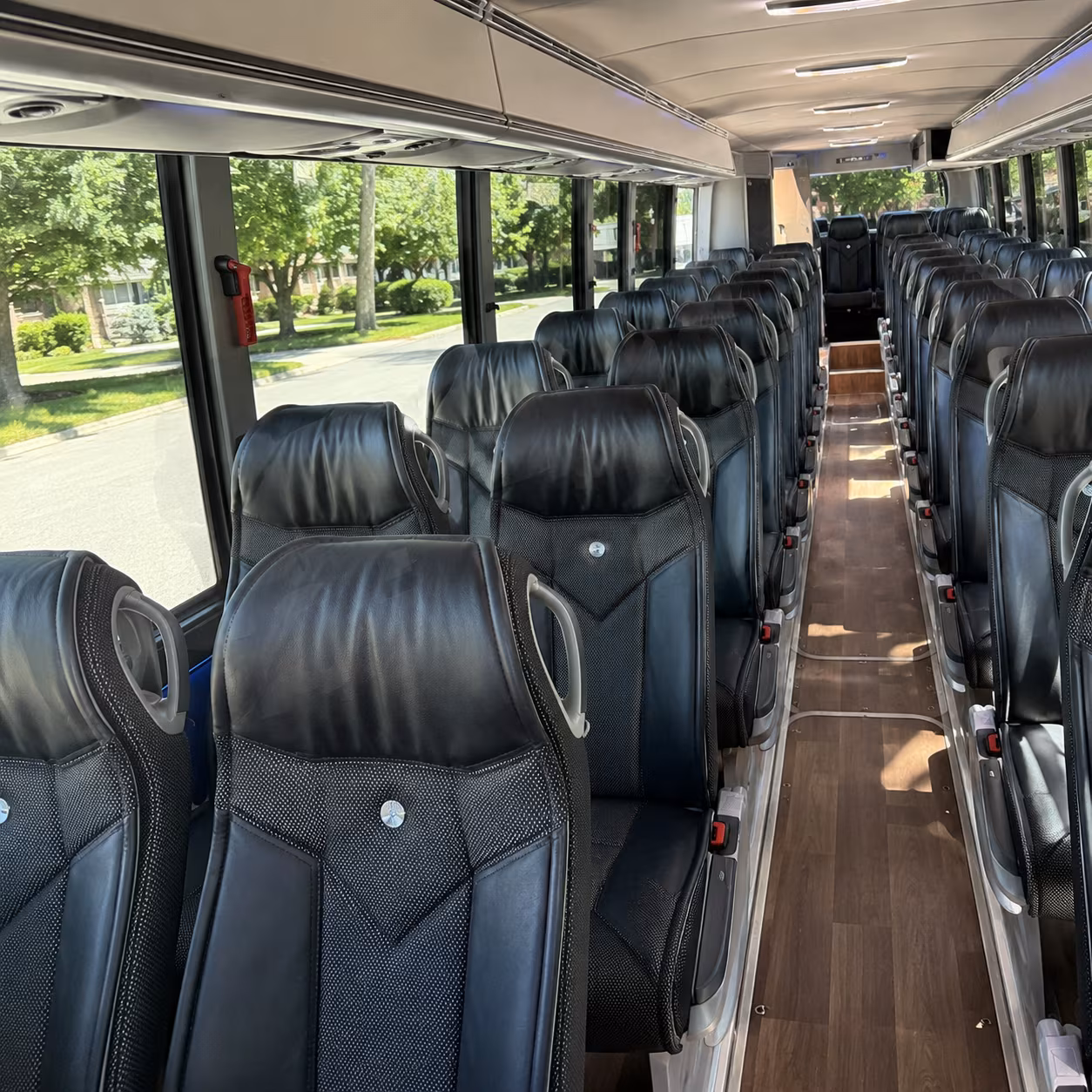 mesquite 40 passenger charter bus inside
