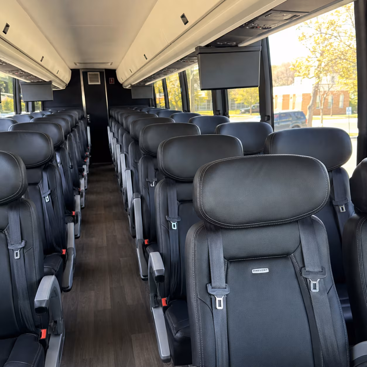 mesquite 45 passenger charter bus inside