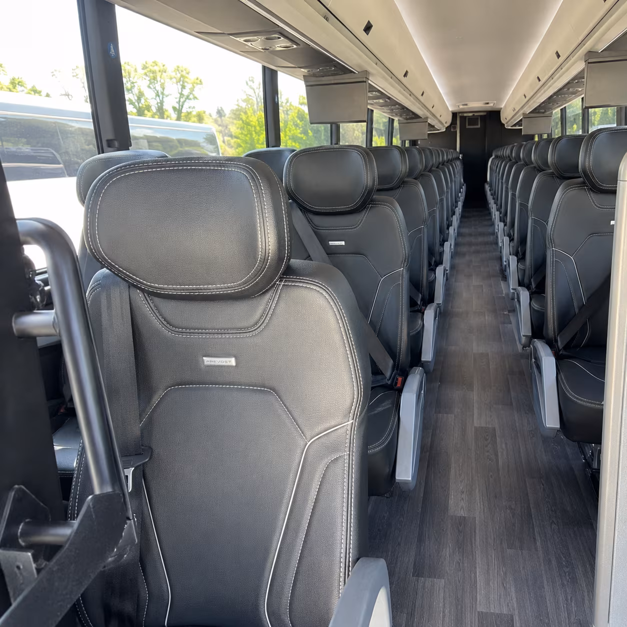 mesquite 47 passenger charter bus interior