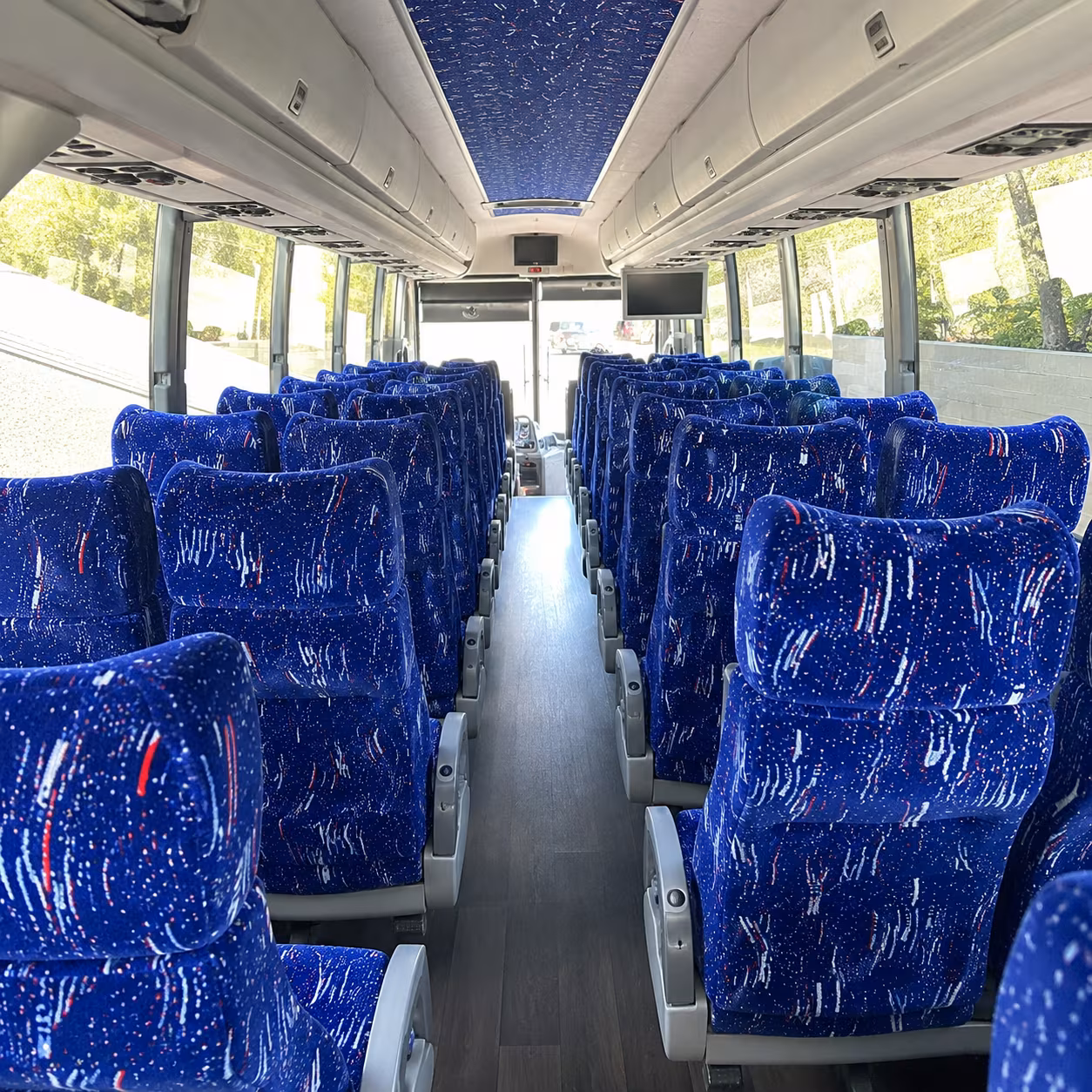 mesquite 50 passenger charter bus interior