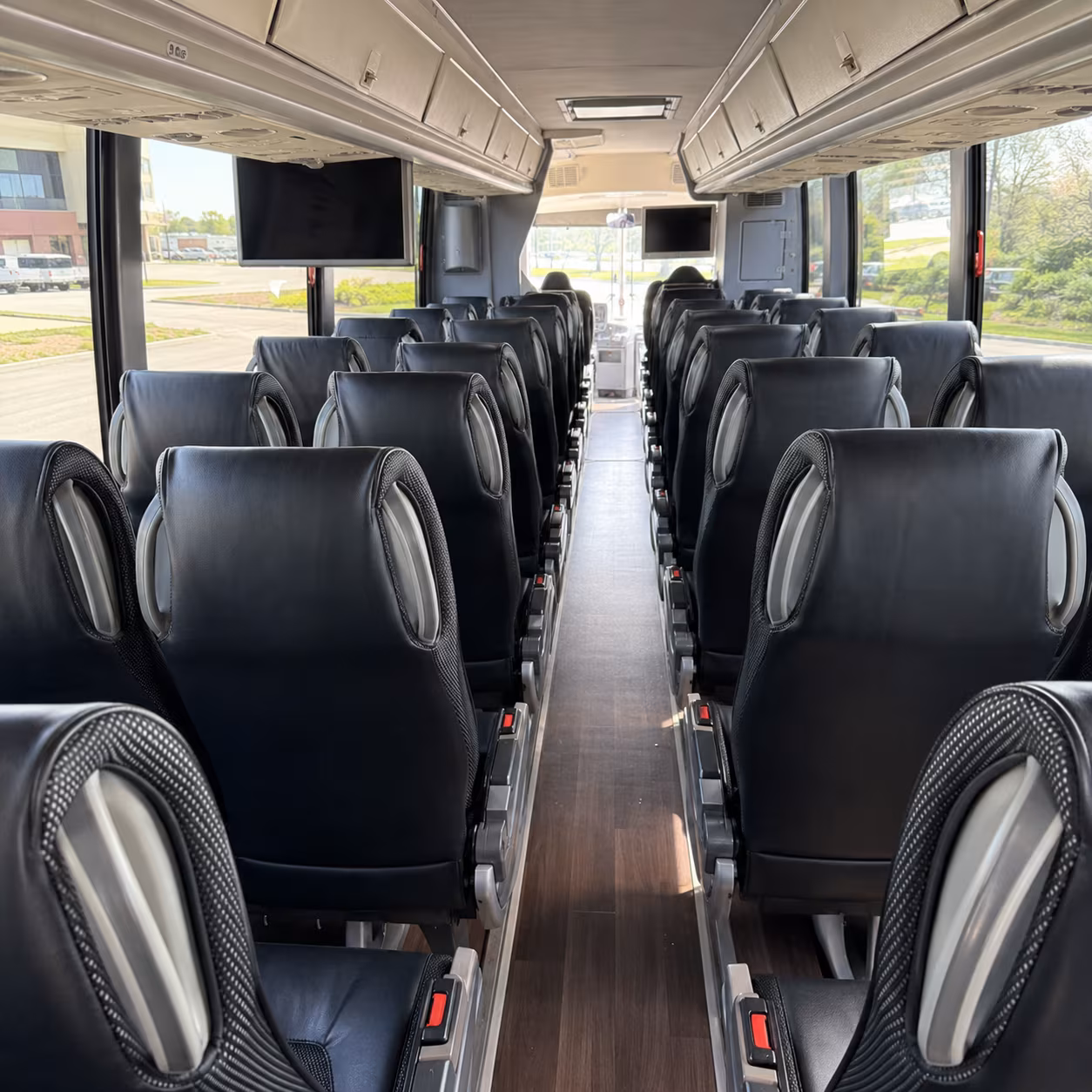mesquite 56 passenger charter bus inside